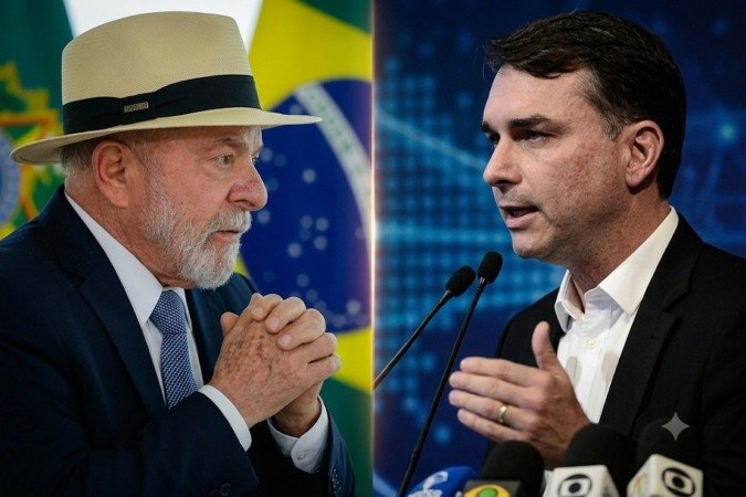 Mesmo ausentes, Lula e Flávio são os protagonistas do debate na tevê