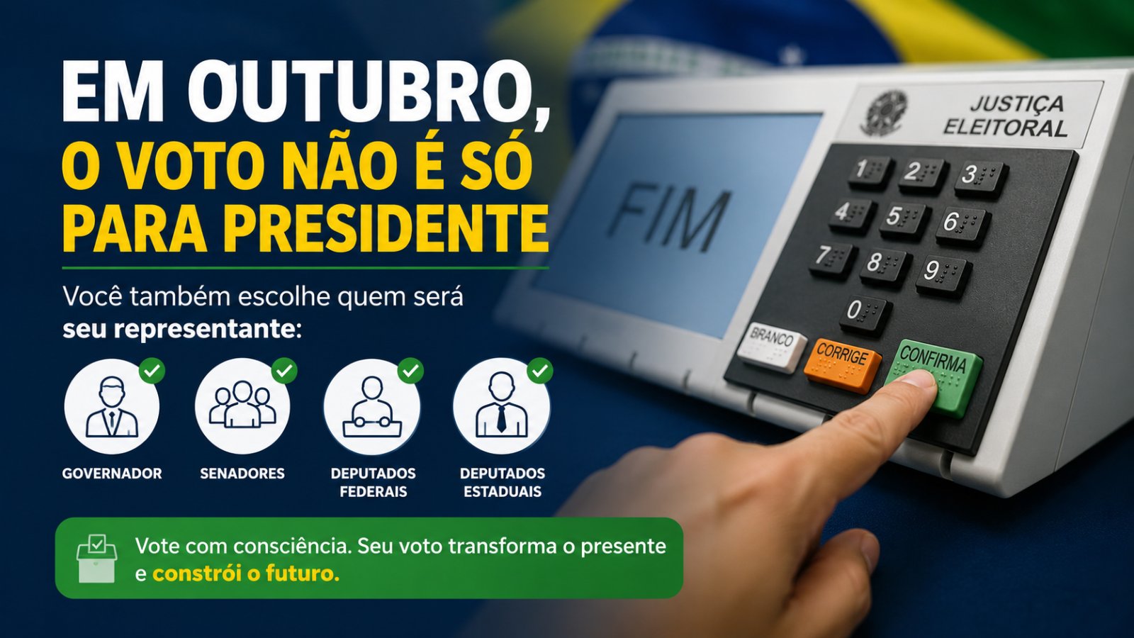 Em outubro, o voto não é só para presidente