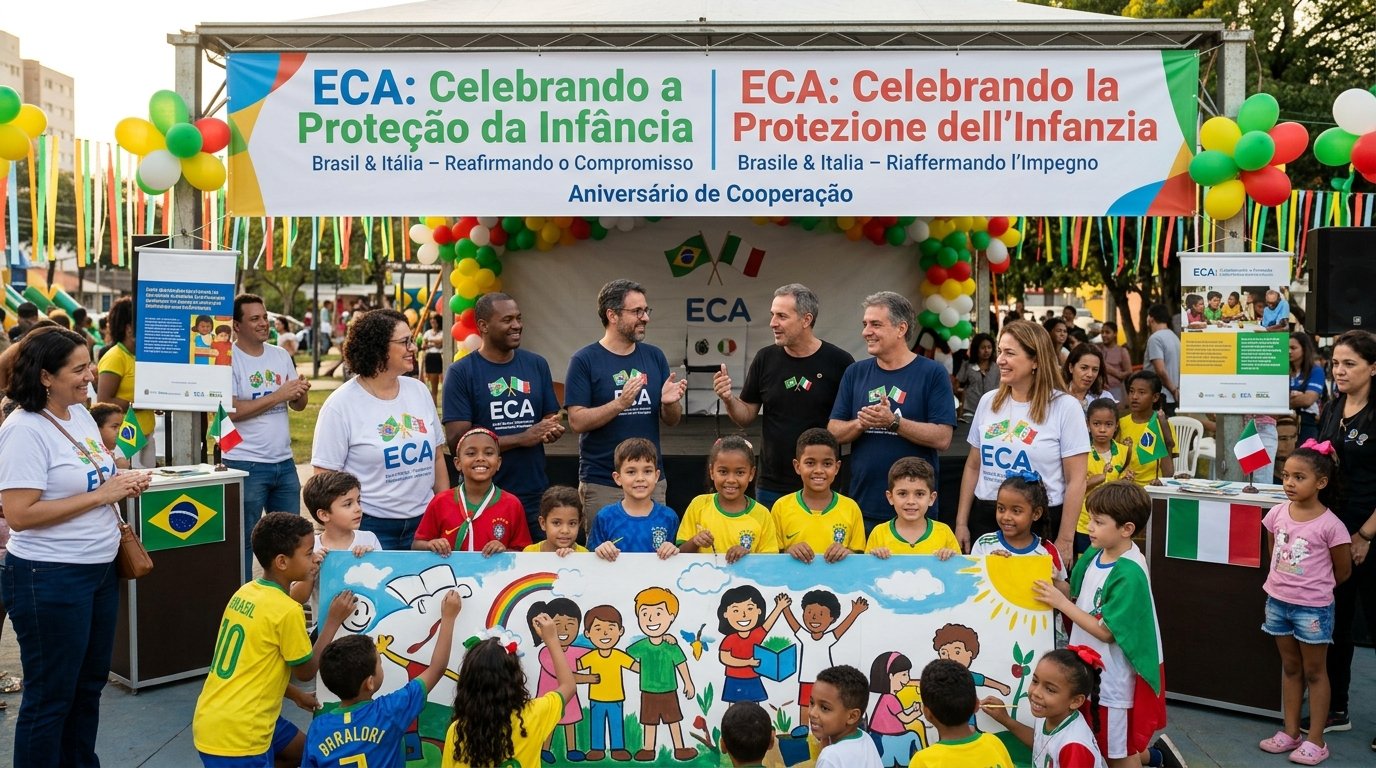 ECA completa mais um ano reafirmando compromisso com a proteção da infância no Brasil e na Itália