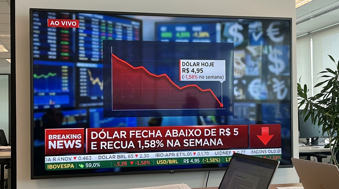 Ilustração editorial de gráfico financeiro em estilo institucional