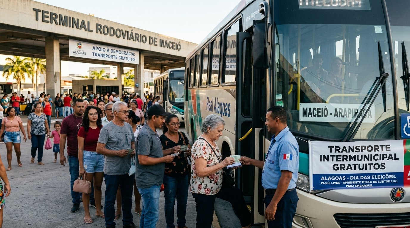 Ônibus de transporte intermunicipal em Alagoas