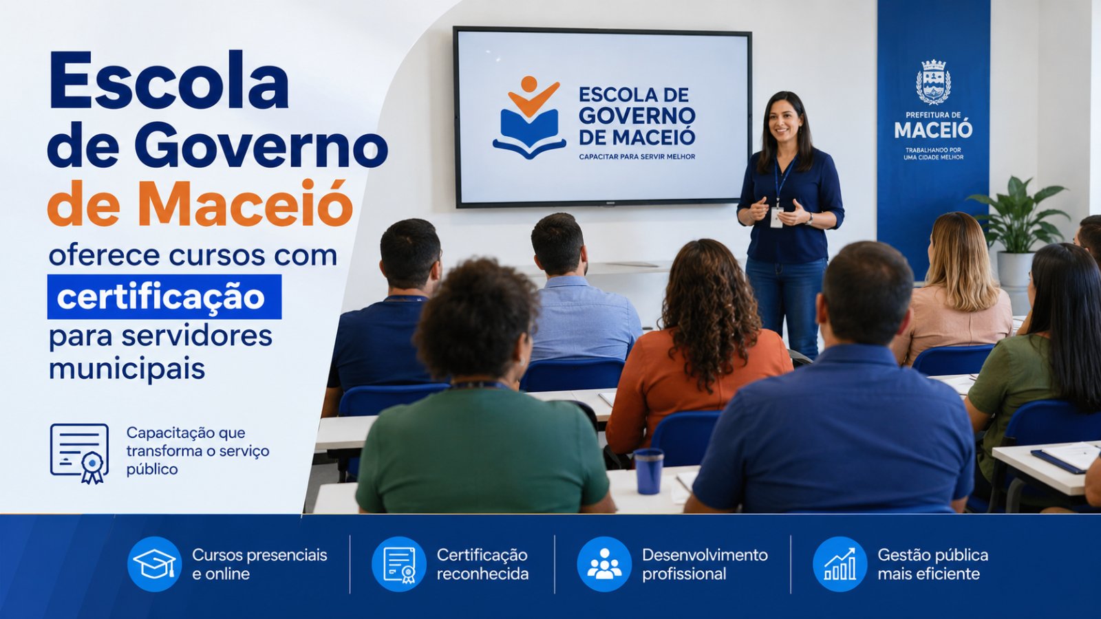Servidores municipais em curso de capacitação em Maceió