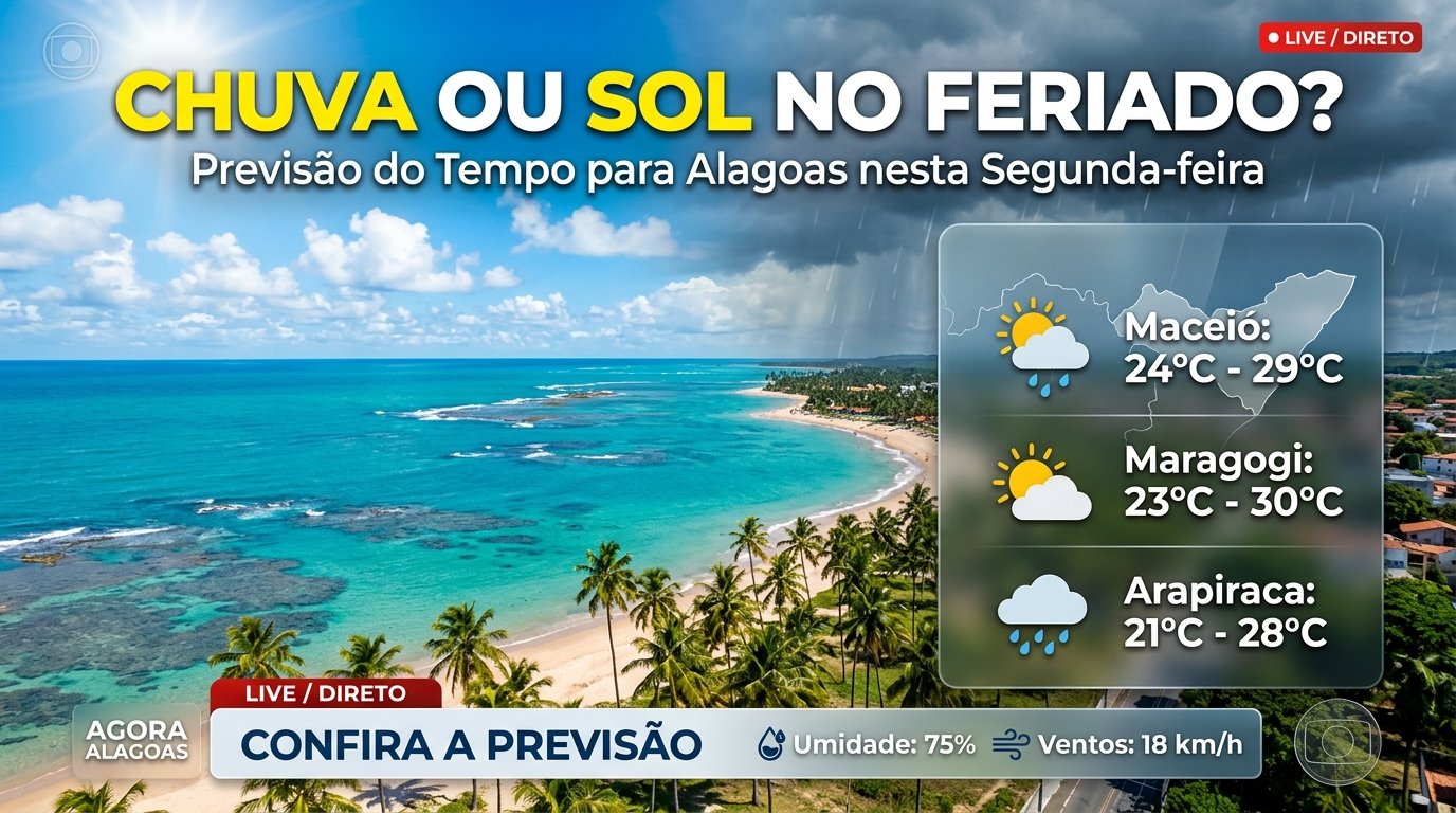 Praia de Maceió em dia de sol