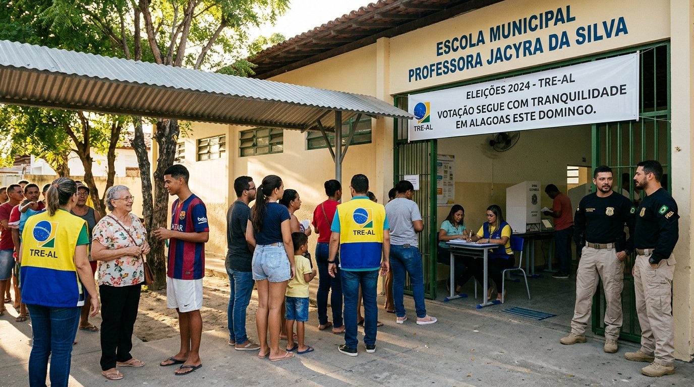 Eleitor vota em urna eletrônica