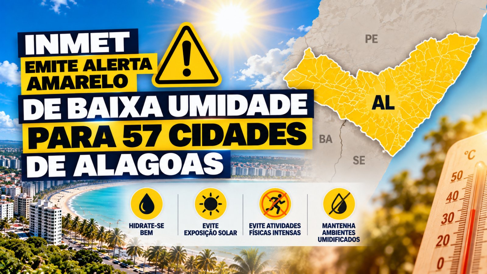 Sol forte sobre paisagem seca
