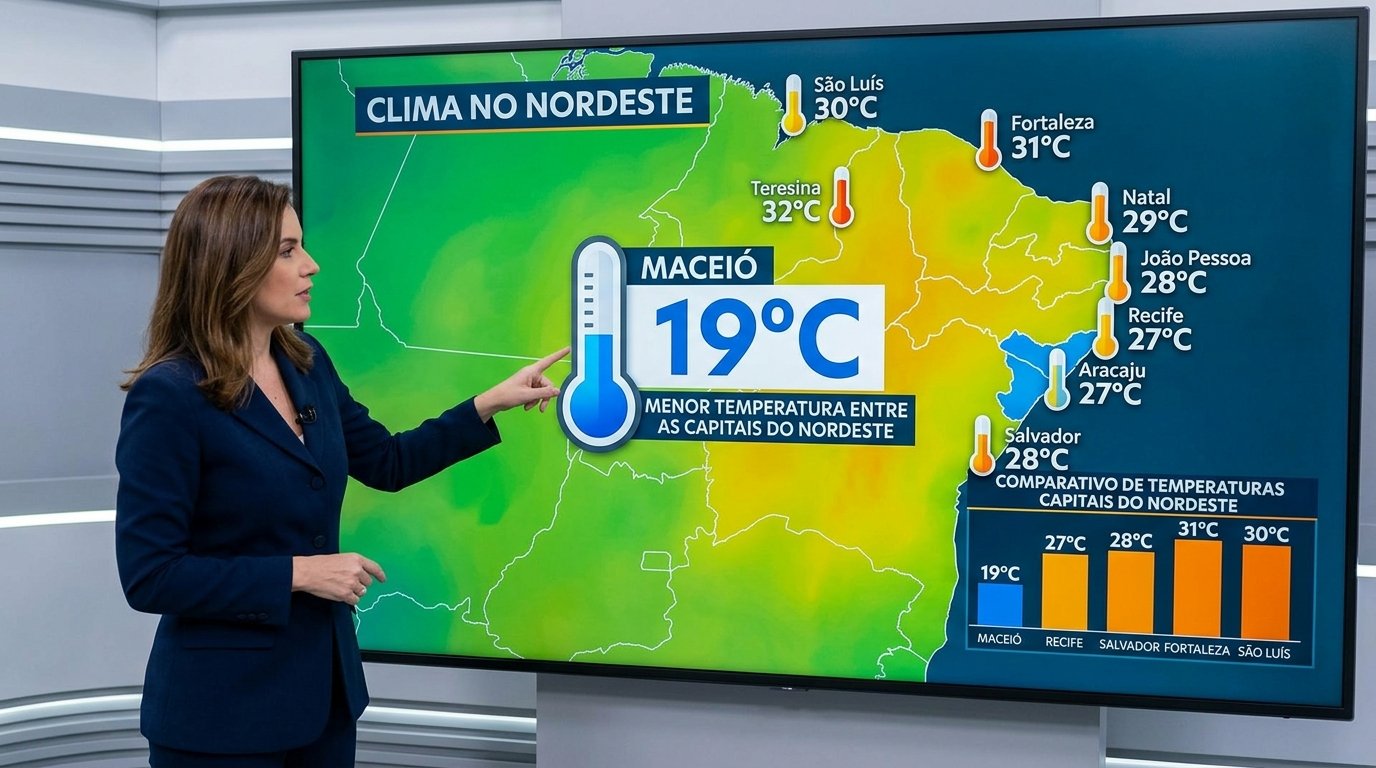 Orla de Maceió em dia de tempo ameno