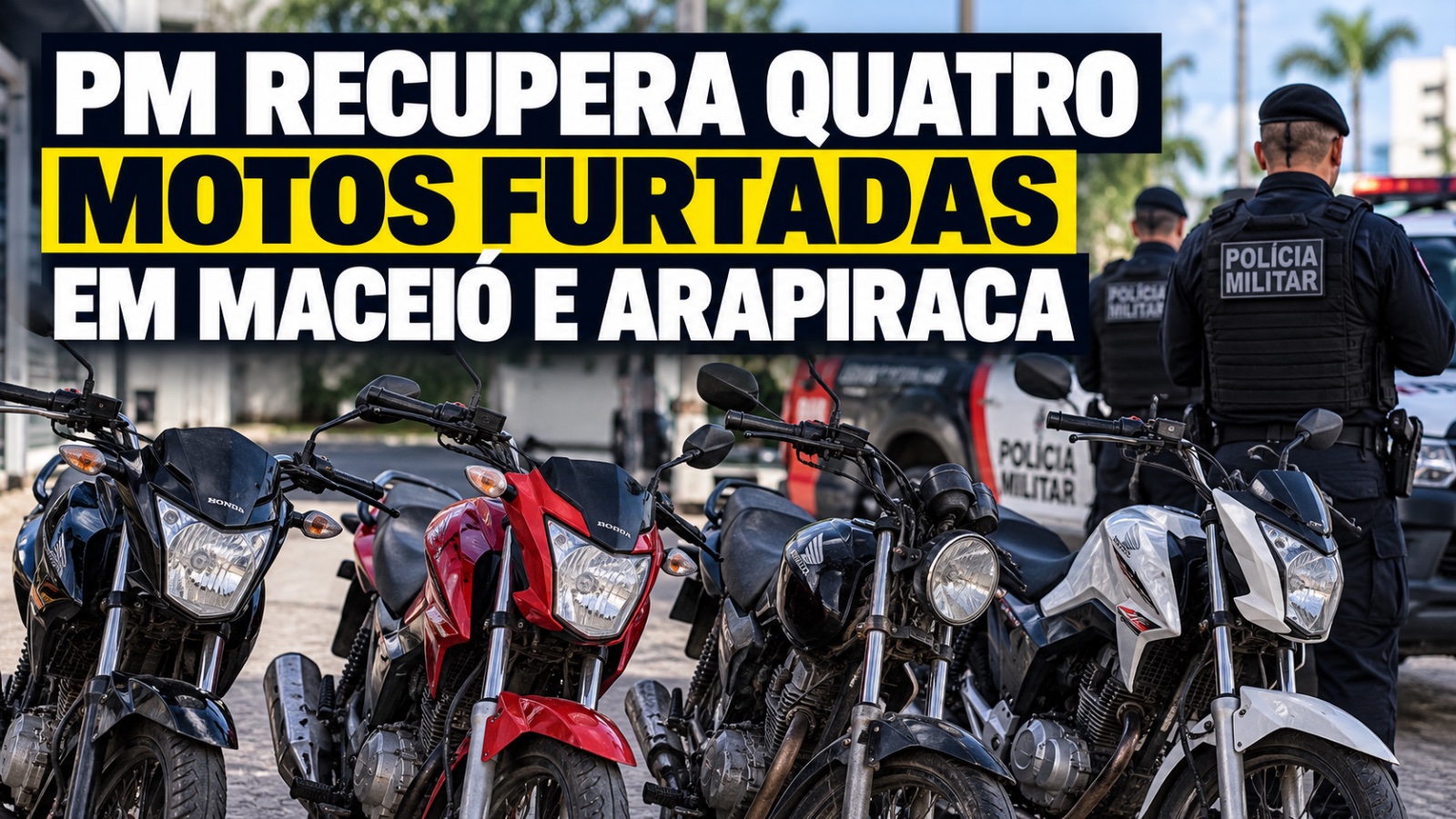 Viatura da Polícia Militar de Alagoas em via pública