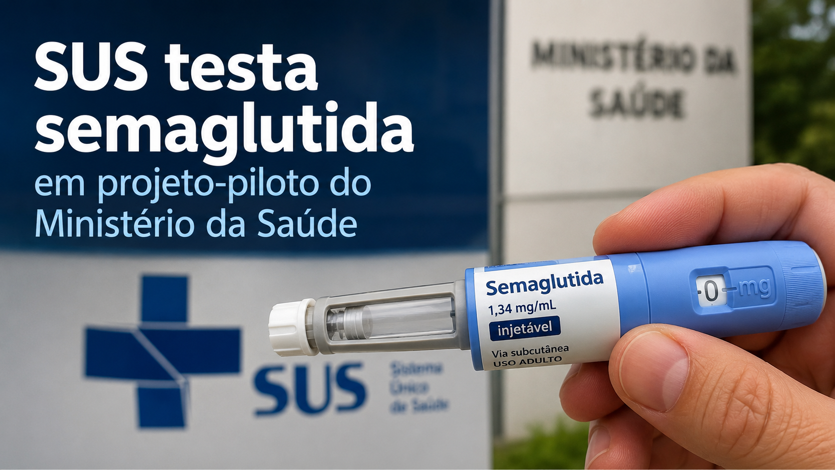 Capa editorial RT Notícias sobre o projeto-piloto com semaglutida no SUS