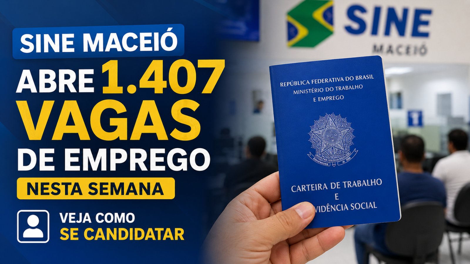 Vaga de emprego no Sine Maceió