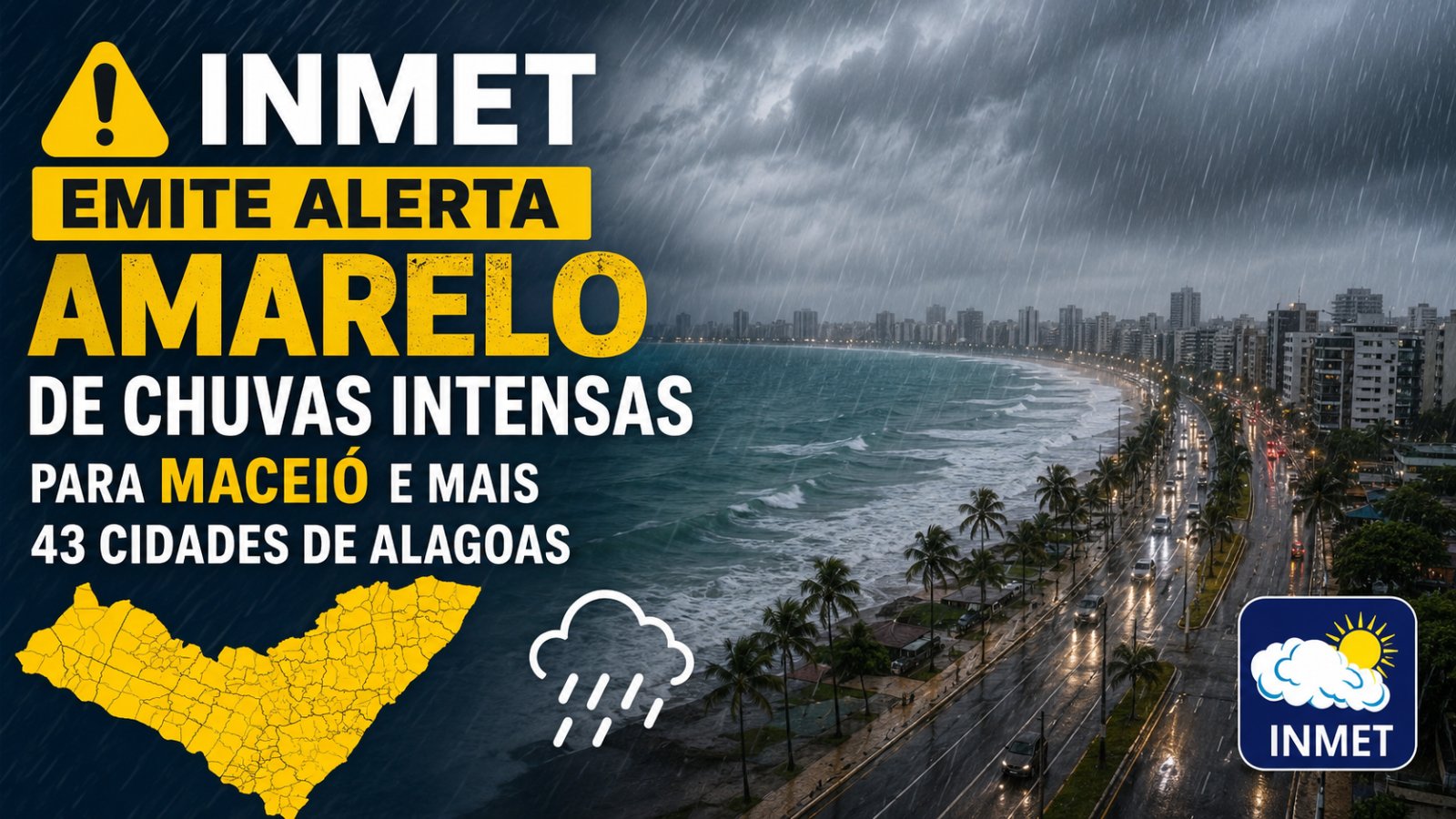 Chuva forte sobre a cidade de Maceió