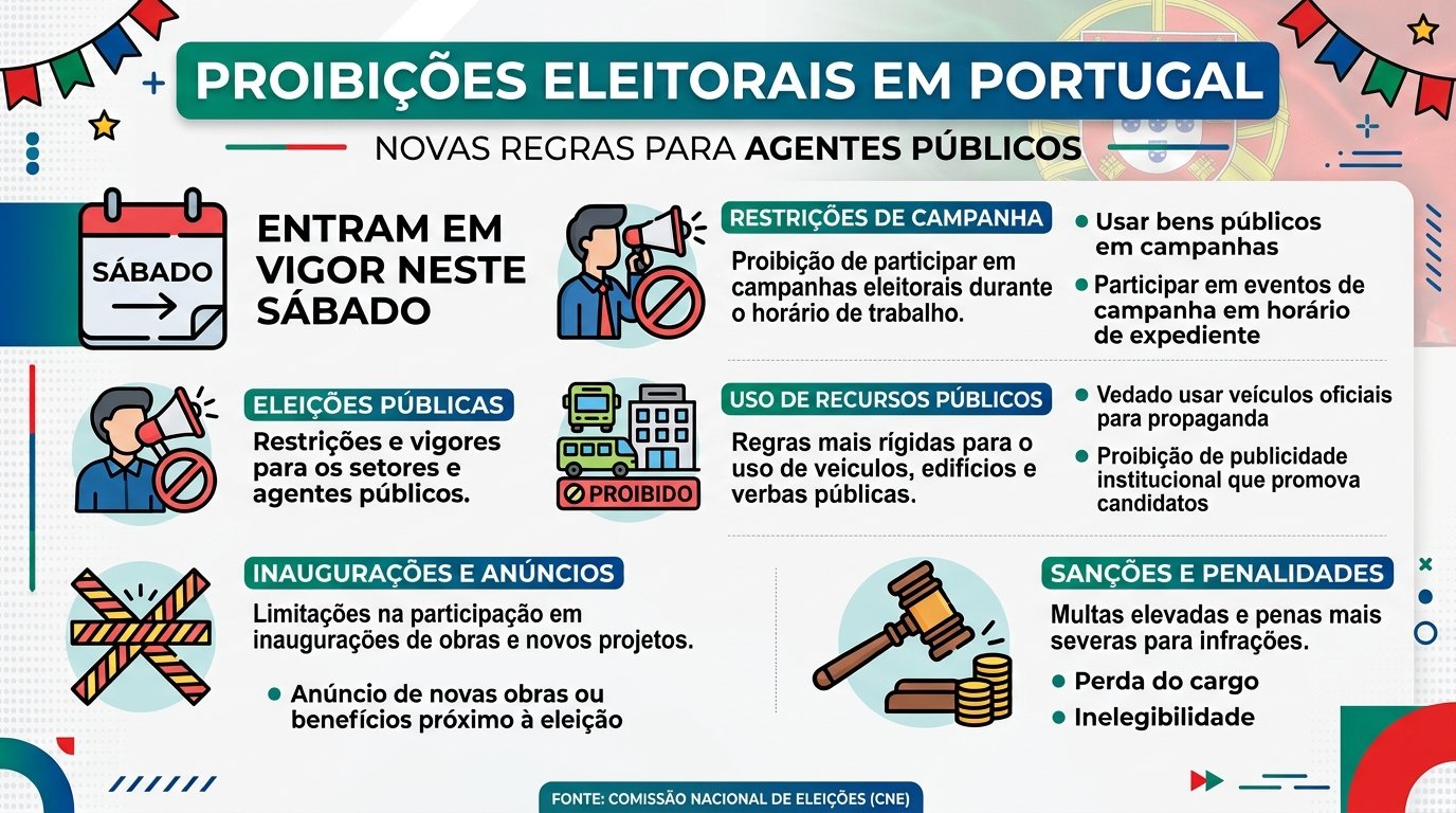 Ilustração editorial sobre o início do período de defeso eleitoral no Brasil