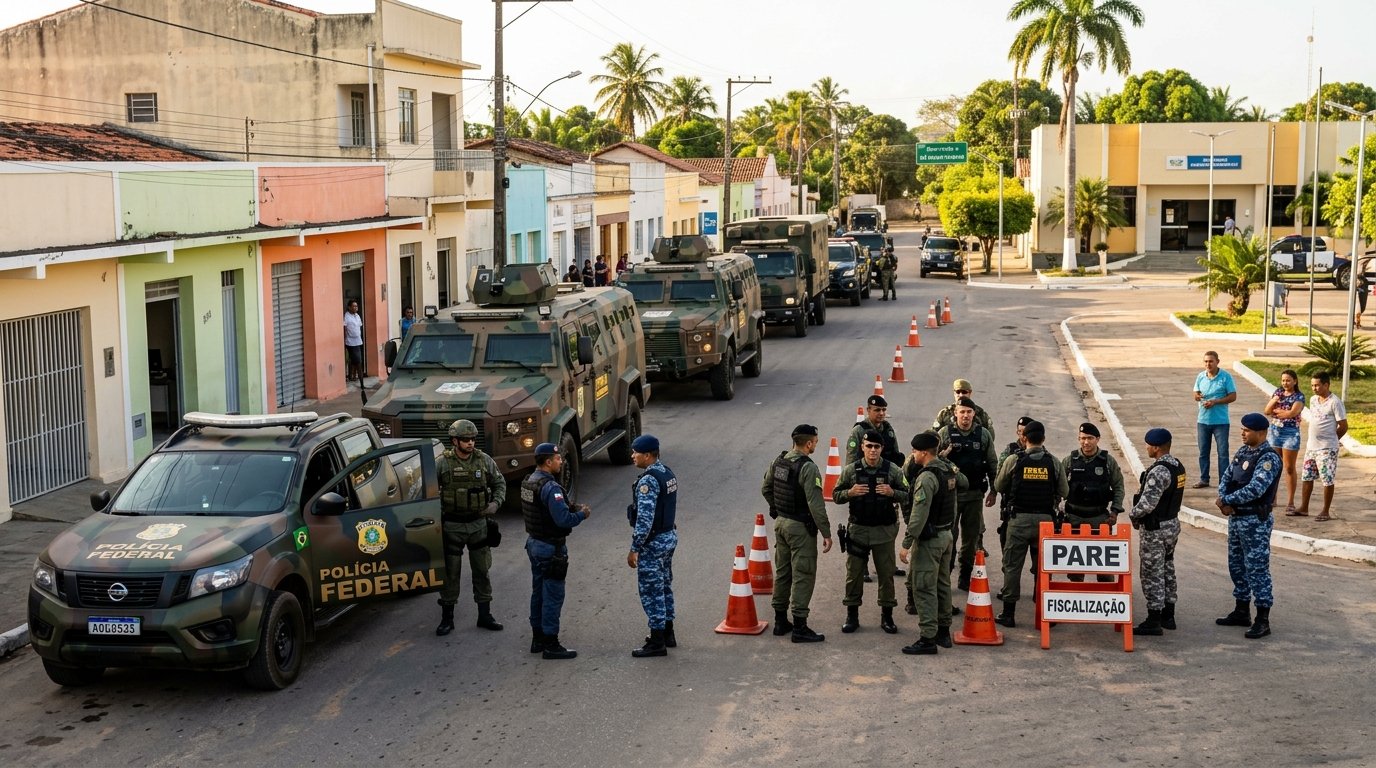 Militares em apoio à segurança das eleições