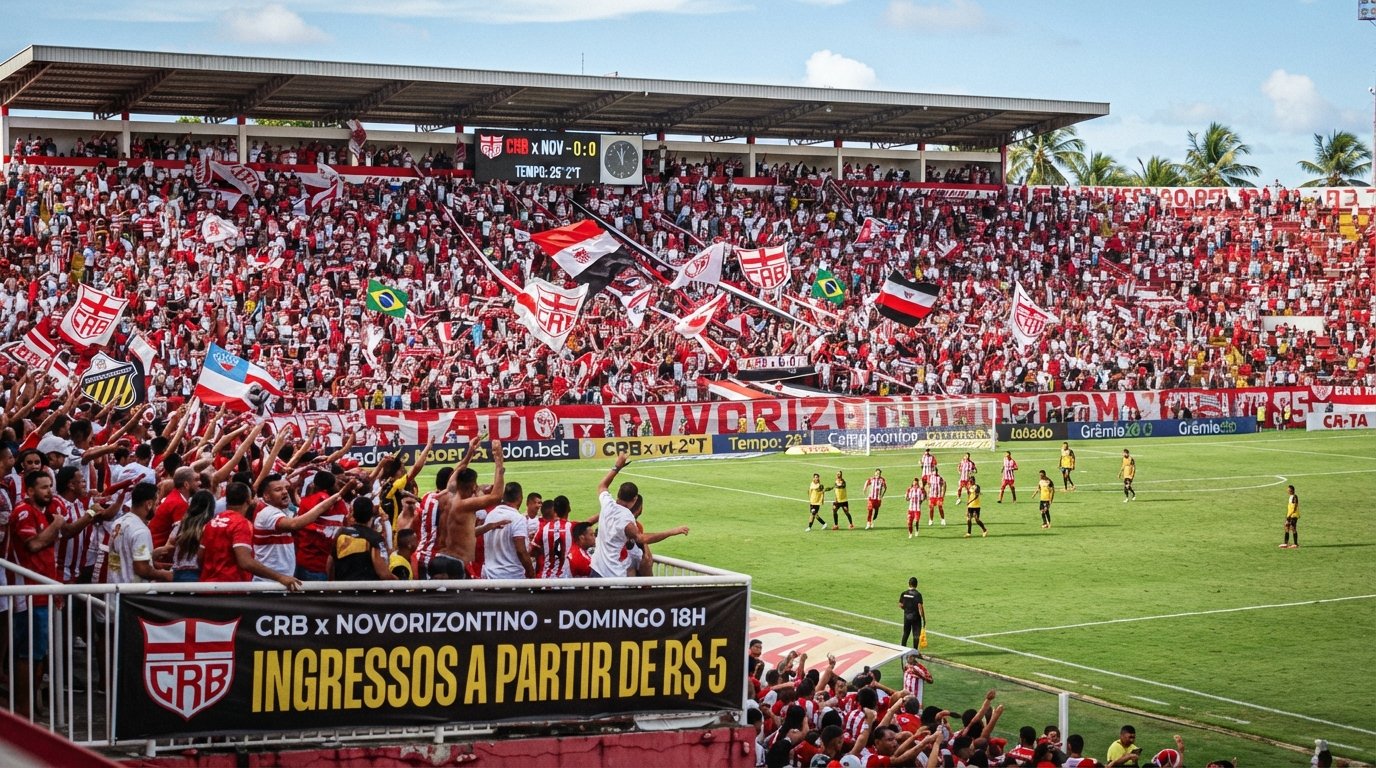 Torcida do CRB no Estádio Rei Pelé