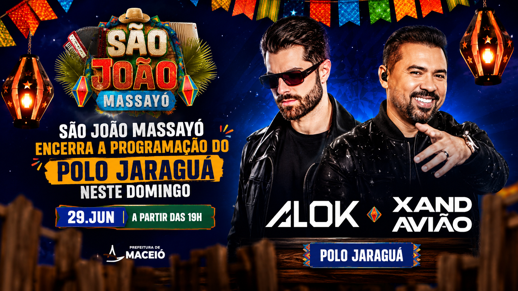 Capa editorial RT Notícias sobre o encerramento do São João Massayó no Polo Jaraguá
