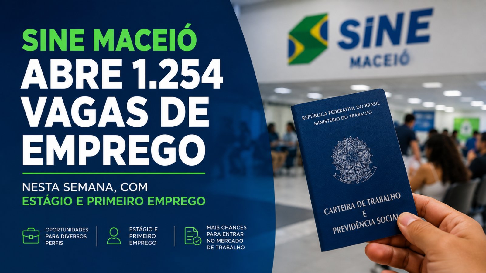Atendimento de vagas de emprego no Sine Maceió