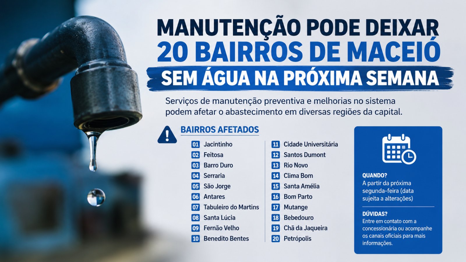 Caixa d'água e tubulação de abastecimento