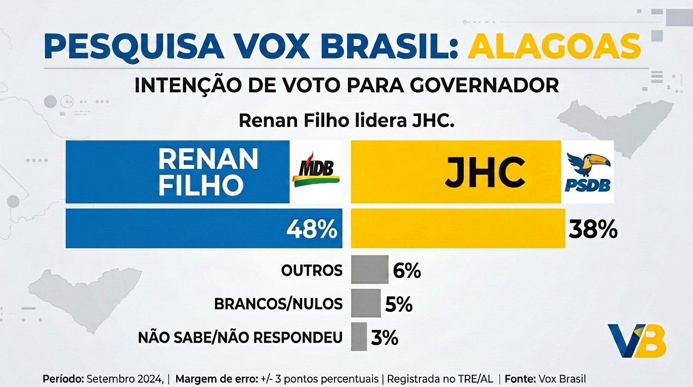 Urna eletrônica e mapa de Alagoas representando a disputa eleitoral